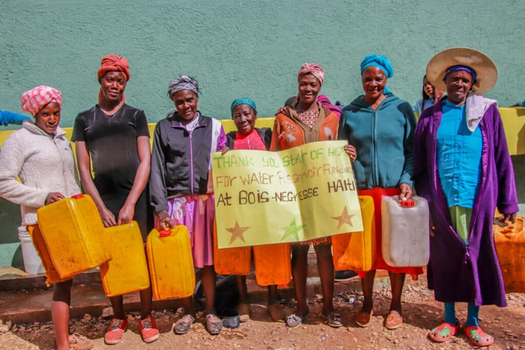 Star of Hope SE Vattenreservoar klar och i drift i Haiti BN Vattentank 1