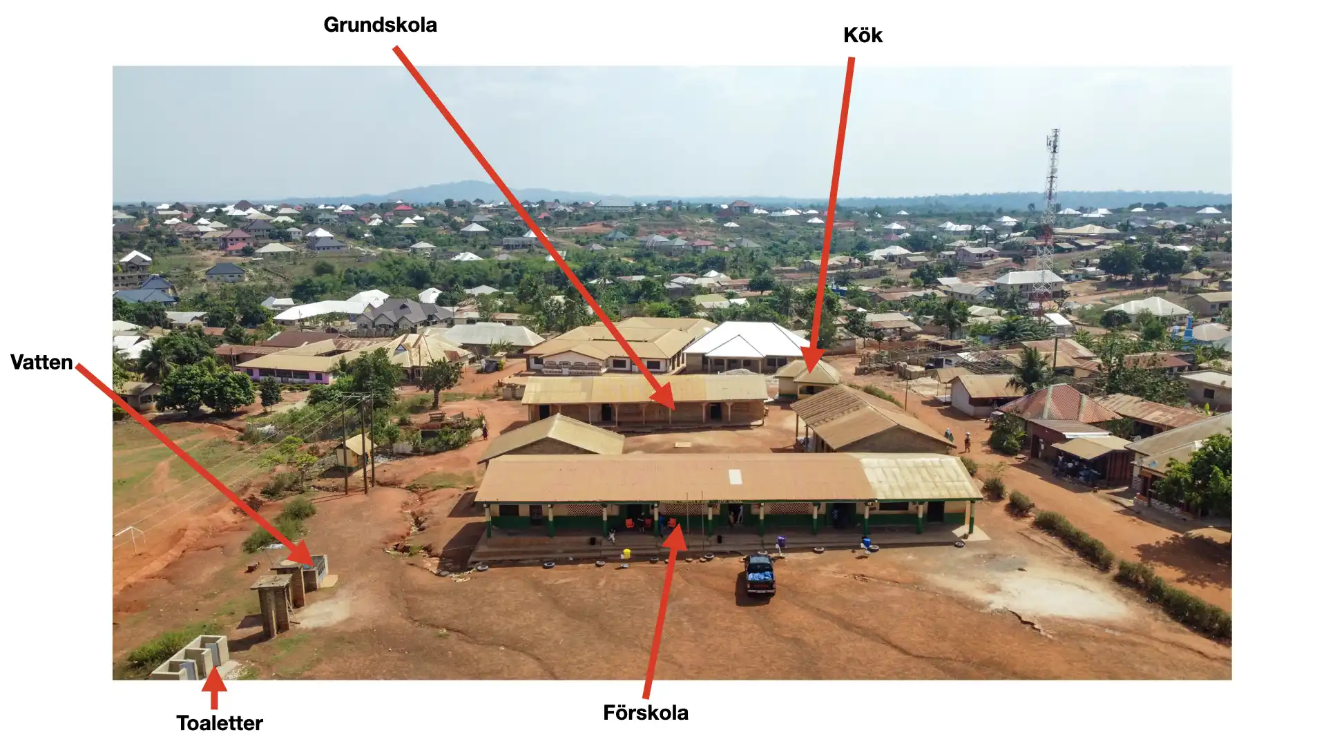 skolbyggnader i Pechi, Ghana