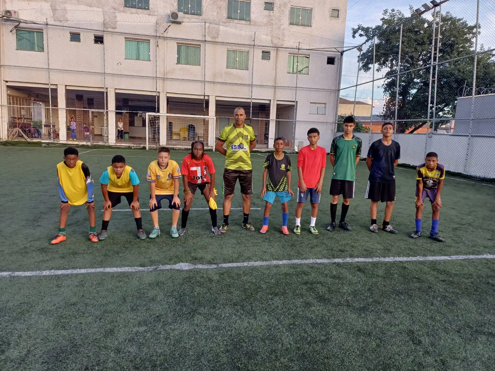 Fotbollsträning i Brasilien