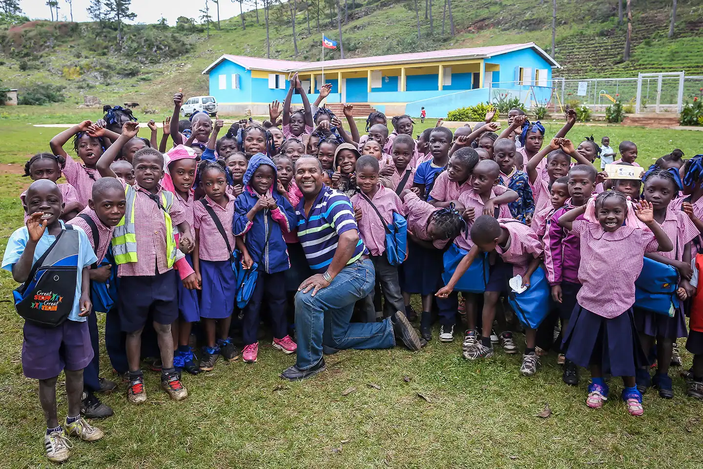 fältarbetare i Haiti 